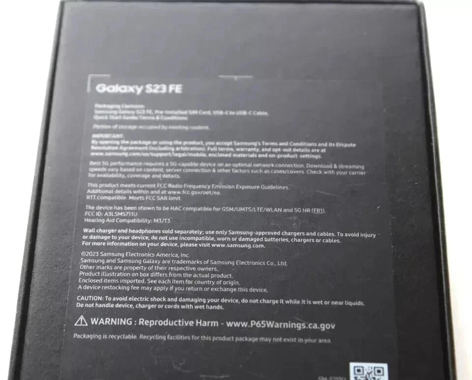 New Samsung Galaxy S23 FE 5G Factory Unlocked 6.4