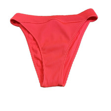 Hollister Women's High Leg Cheeky Swimwear Bikini Bottom Lined Ribbed Size M