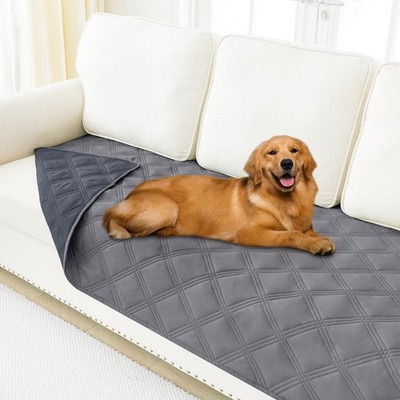Smiry Waterproof Dog Bed Cover Blanket 30x70, Soft 30x70 Inch, Grey/Dark Grey 