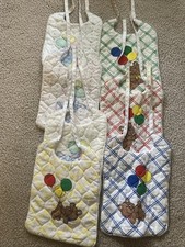 7 VTG Quilted Baby Bib  Bear Balloons