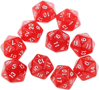 10 STÜCKE Polyedrische Würfel D20 Würfel Dice Spielwürfel for DND RPG Tischspiel