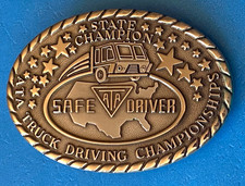 STATE TRUCK DRIVING CHAMPIONSHIP BELT BUCKLE AMERICAN TRUCKING ATA SAFE DRIVER