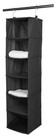 Space Logic 6 Estantes Organizador Colgante Negro Medianoche 120x30x30cm Armario Almacenamiento