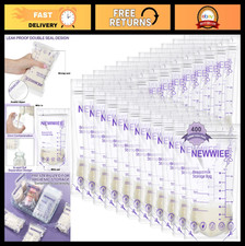 400 Count Breastmilk Storage Bags 7oz Leak Proof Double Zipper Seal Self-Standin