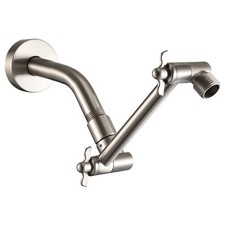 6 Inch Adjustable Shower Head Extension Arm, All-Metal Shower Arm Extender wi...