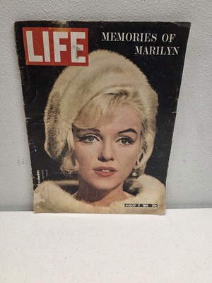 1962年 マリリン・モンロー追悼雑誌 Marilyn's Life Story LIFE Magazine August 17 1962 Memories of Marilyn Monroe 1st Cover