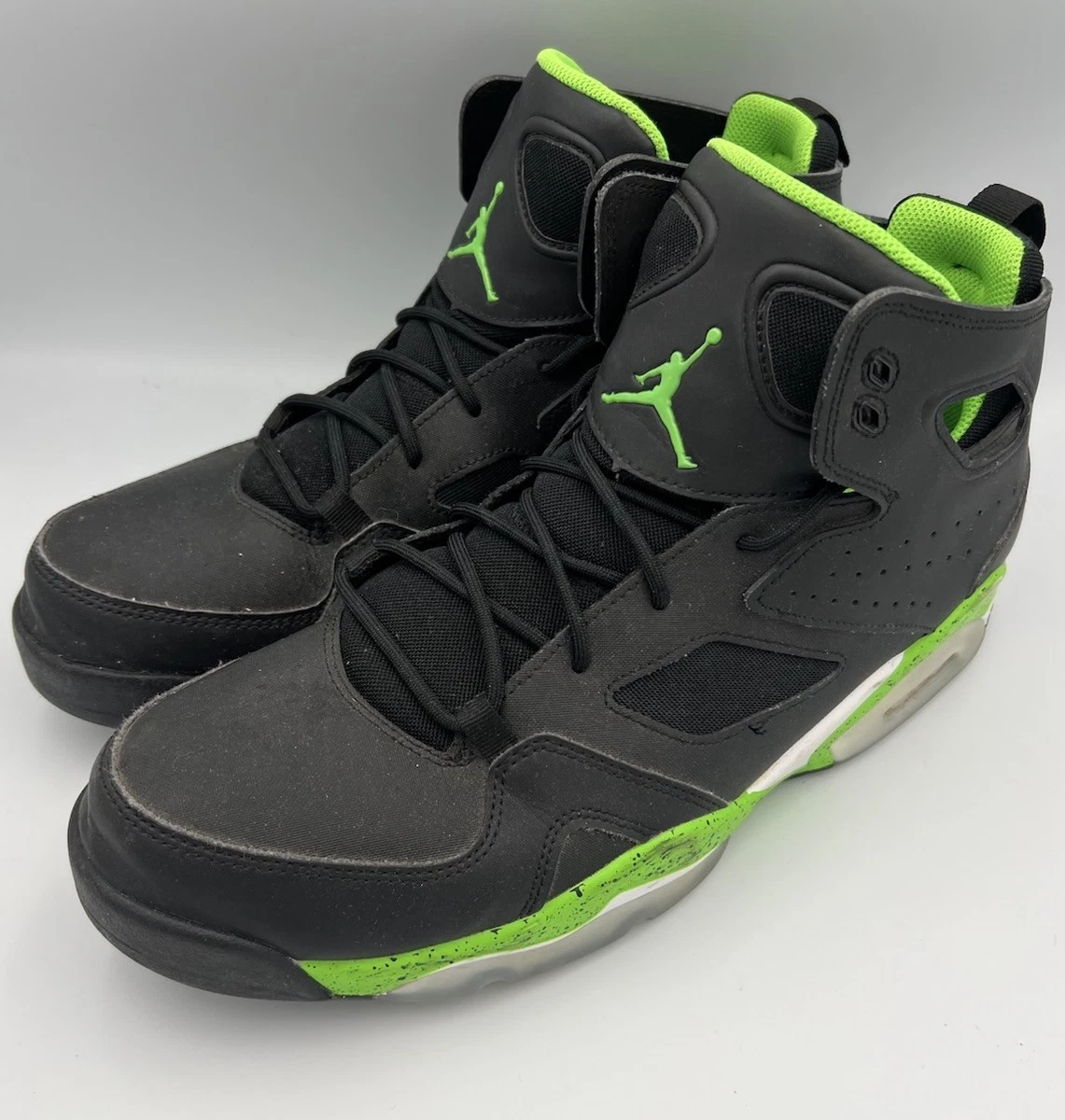 Jordan Flight Club 91 Black Green Strike | eBay