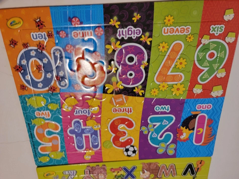 Lote de 2 rompecabezas para niños - Números y letras del alfabeto de Crayola Foto 2 de 3