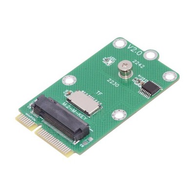 2 in 1 M.2 NVME SSD/Micro SD TF Card to Mini PCI-E SSD Expansion Card Adapter