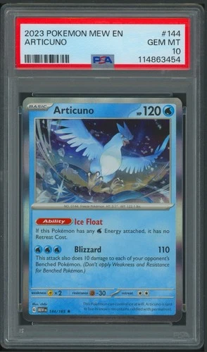 Pokémon SV 151 Articuno Holo 144/165 PSA 10 151 MEW