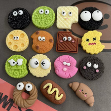 10Pcs Cookie Biscuits Refrigerator Magnets Cute Resin Fridge Magnets