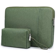 Laptop Sleeve Bag Set for MacBook Air 15 M4/M3/M2, 14-15 Inch Grass Green