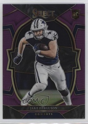 2022 Panini Select Concourse Purple Prizm /75 Jake Ferguson #87 Rookie RC 0o9