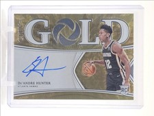 DE'ANDRE HUNTER 2019-20 OPULENCE CITY OF GOLD ROOKIE HAWKS RC AUTO 09/79