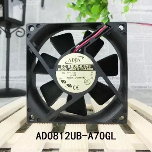 Brand new ADDA Low-Energy Case cooling Fan AD0812UB-A70GL DC12V 0.30A 80*80*25mm