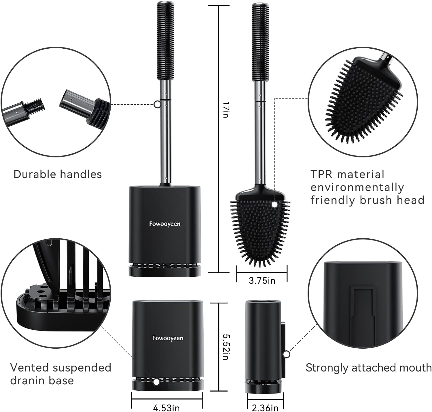 Scopino WC In Silicone Con Supporto - Scovolo Flessibile E Igienico Per Pulizie Accurate - Foto 14