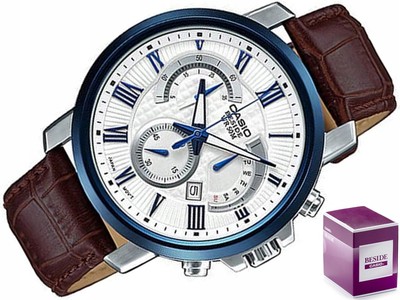 Casio BESIDE BEM-520BUL-7A3 Men's Dress Chronograph Watch Brown Leather  4549526153082 | eBay