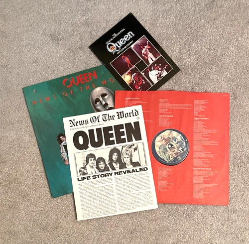 QUEEN NEWS OF THE WORLD 1977 USA 1st US PRESS W/BROCHURE, FLYER - RARE Lp - MINT