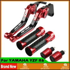For YAMAHA YZF R6 1999-2018 Motorcycle Handle Grips Cap Brake Clutch Levers Sets
