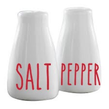 Salt and Pepper Vinyl Sticker Decal Labels for Jars, Containers, Cellar, Storage