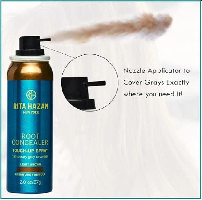 24Bottles Rita Hazan Root Concealer Touch Up Spray 2 oz-Light Brown MADE IN USA - Image 4 of 4
