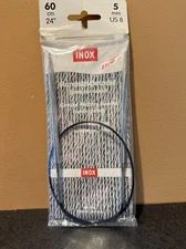 INOX Express by Prym Circular Knitting Pin Needles US 8, 5mm, 60cm, 24", NIB