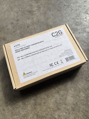 C2G VGA +3.5MM to HDMI Converter with Micro USB Power 41410