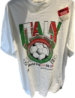 Vintage FIFA World Cup 94 Italy T Shirt Men's Large ⚽️ | eBay