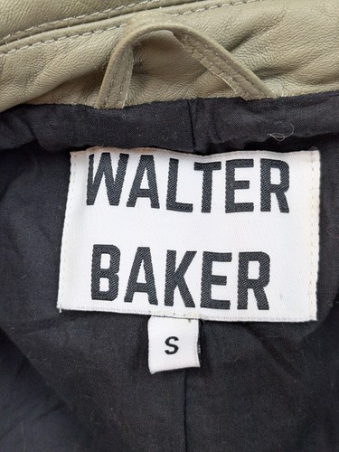 Walter Baker Kelsey Jacket *GORGEOUS* Gray Lamb Leather Moto Biker S NEW - Picture 7 of 7