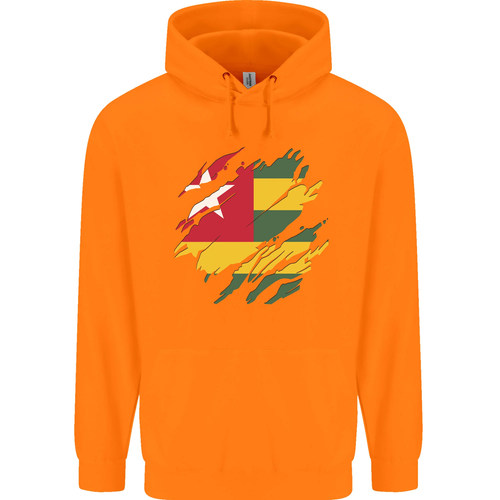 Torn Togo Flag Togolese Day Football Childrens Kids Hoodie - Picture 29 of 76