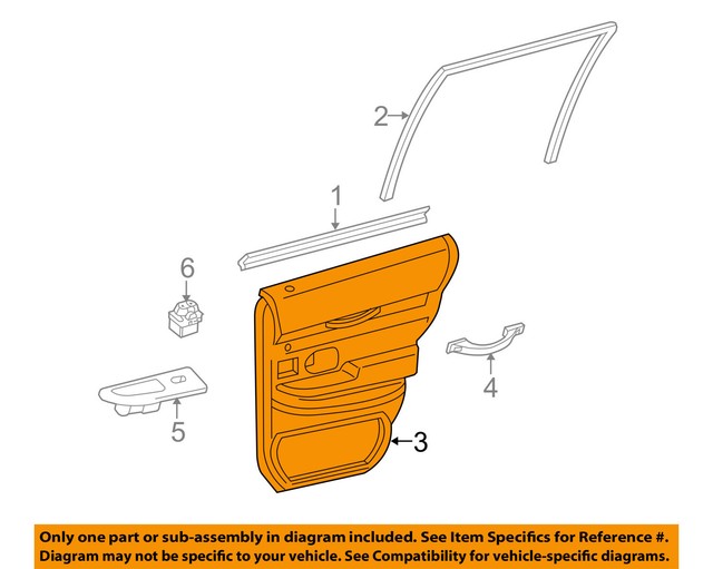 FORD OEM 1011 Crown VictoriaDoor Interior Trim Panel Right