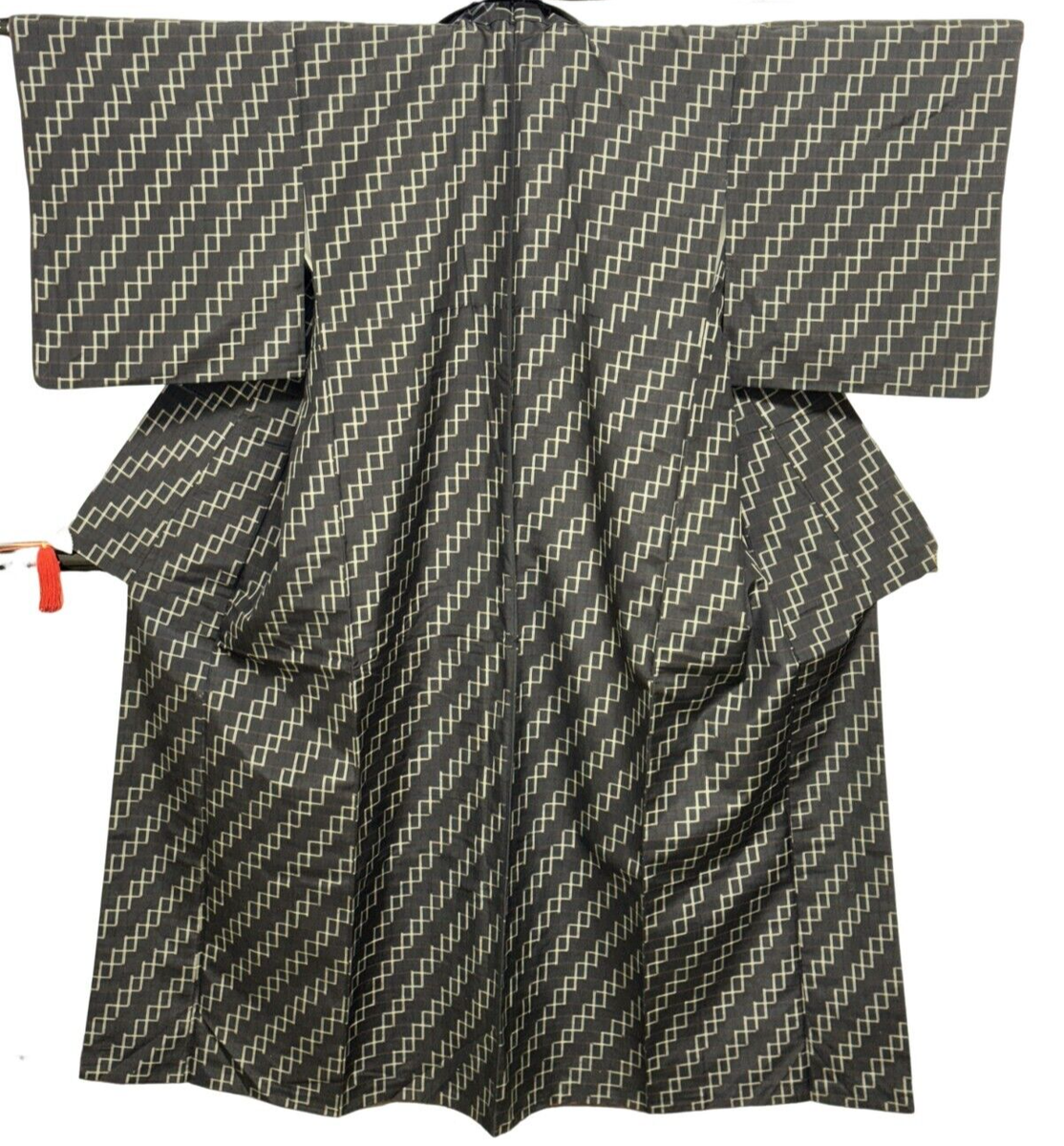 yuki Japanese Vintage Kimono Silk Black Yuki Tsumugi Expensive Dirt