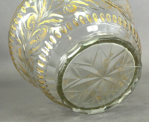 = Cuenco de cristal de corte bohemio con dorado alrededor de los siglos XVIII/XIX - Imagen 21 de 24
