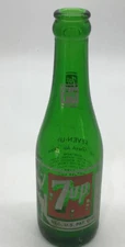 1940’s 7-Up Soda Pop Bubble Girl 7 oz. Bottled In Des Moines, Iowa 8” Vintage