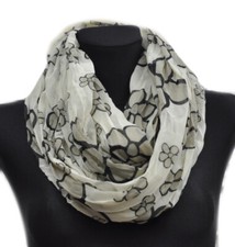 Loop-Schal Seide Baumwolle Seidentuch Halstuch Tuch Schlauchschal Damen Blumen