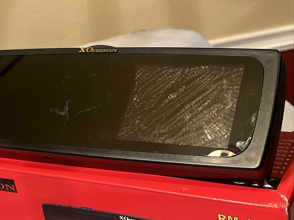 XO VISION RM404 4" High Def Rear View Mirror Monitor Video System (Black) Tested - Image 3 of 4