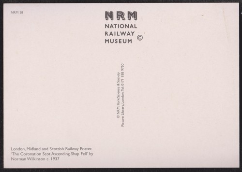 Coronation Scot London Midland & Scottish Railway Poster Advertising Postcard - Picture 2 of 2
