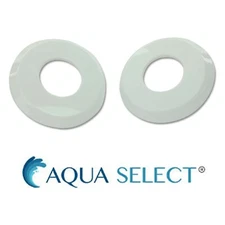 Aqua Select White Swimming Pool Escutcheon Plate (Set of 2)