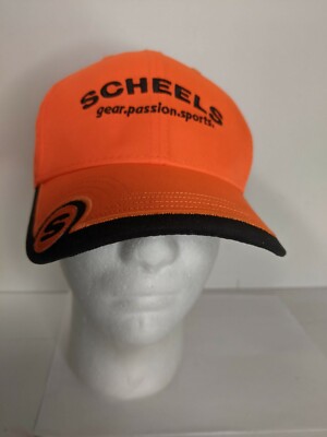Scheels Gear Passion Sports Blaze Orange hook & loop adjustable baseball cap hat