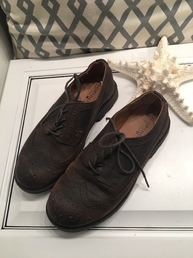 Florsheim Boys Shoes Size Dress Brown Wingtip Oxfords