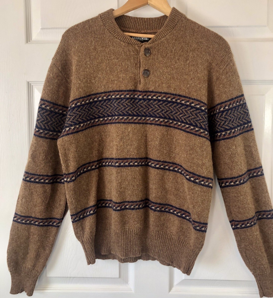 Vintage 60s 70s Jantzen Brown Wool Knit Sweater Mens Size Vintage 60s 70s Jantzen Brown Wool Knit Sweater Mens Size