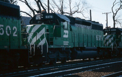 その他 WEST. Railroad Slide - Burlington Northern #6379 Locomotive 1990