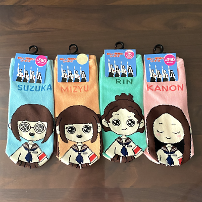 ATARASHII GAKKO! socks set of 4 Suzuka Mizyu Rin Kanon 39 mart