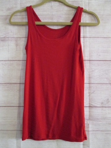 A New Day Tanktop Damen Größe Medium Rot Einfarbig Baumwollmischung