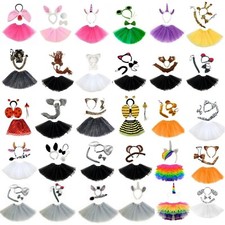 Ladies Animal Ears Set+Leg warmer+Tutu FancyDress Halloween Costume Party outfit