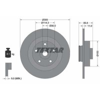 Textar 2X Bremsscheibe Hinten Ø300 Mm FüR Renault Laguna III Grandtour KT0/1