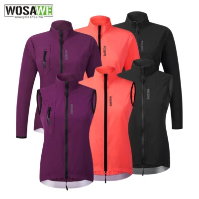 WOSAWE Herren Radfahren Trikot durchgehendem Reißverschluss Fahrradjacke/Weste