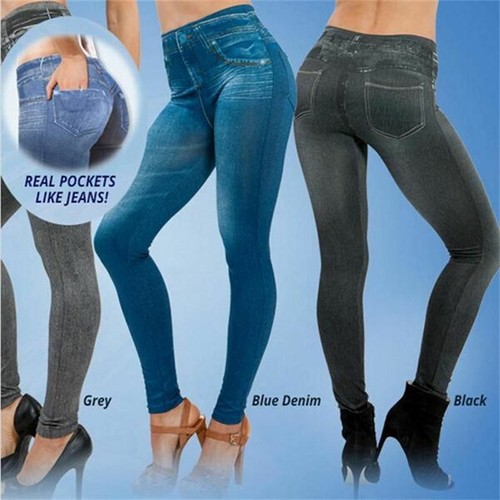 Le donne Foderato in Pile Invernale Leggings Jeans Slim Fashion Jegging  Caldo Genie S-XXXL | eBay