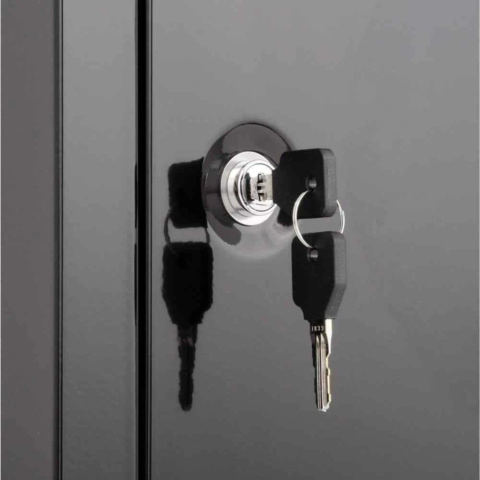 Caja de seguridad apilable para pistola munición gabinete de seguridad acero negro 2 capacidades Foto 3 de 4