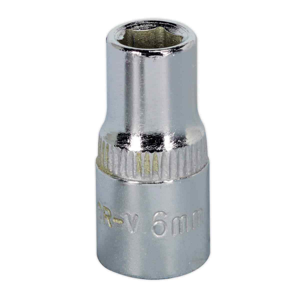 Sealey WallDrive® Socket 6mm 1/4""Sq Drive Fully Polished Garage Workshop DIY